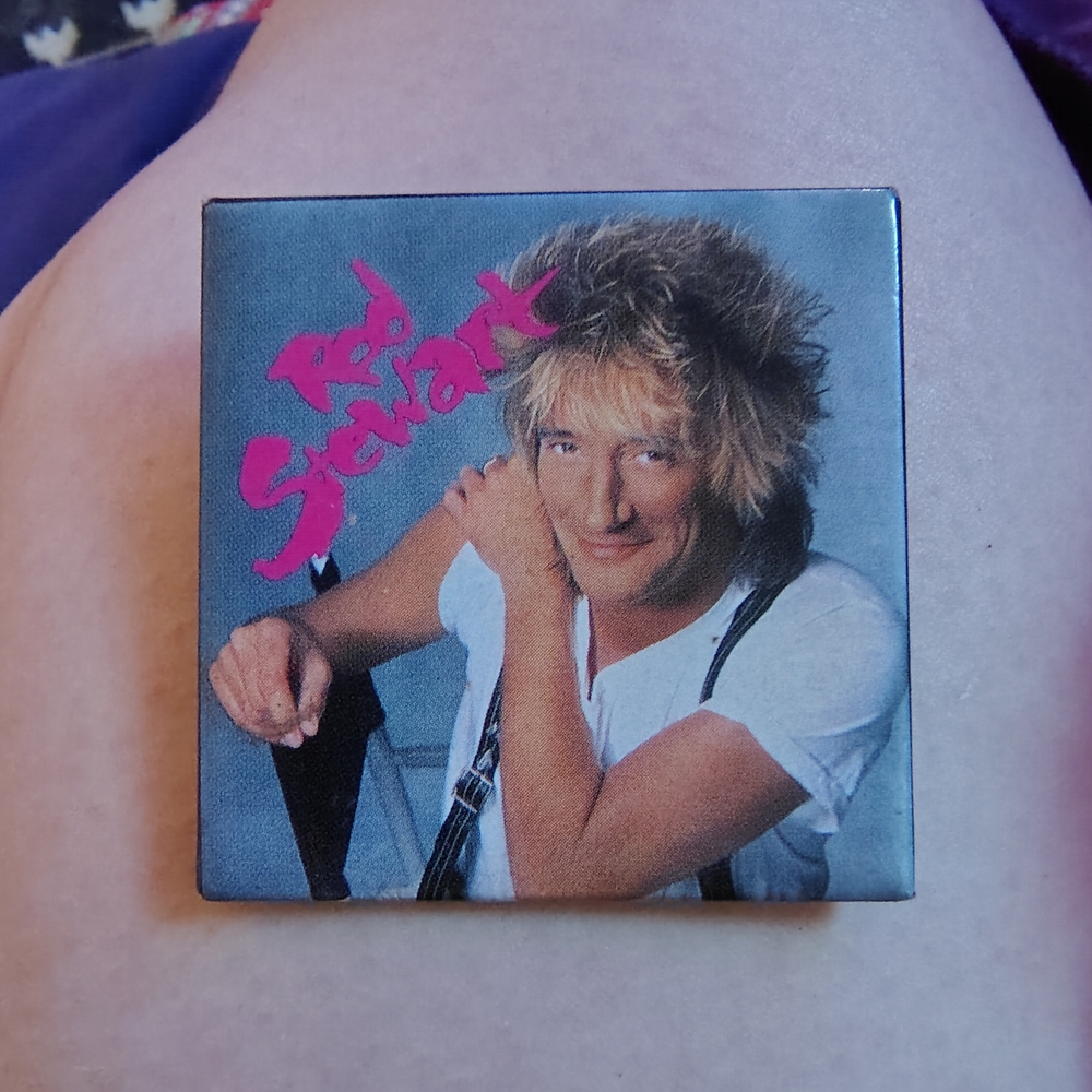 Rod Stewart Button Pin